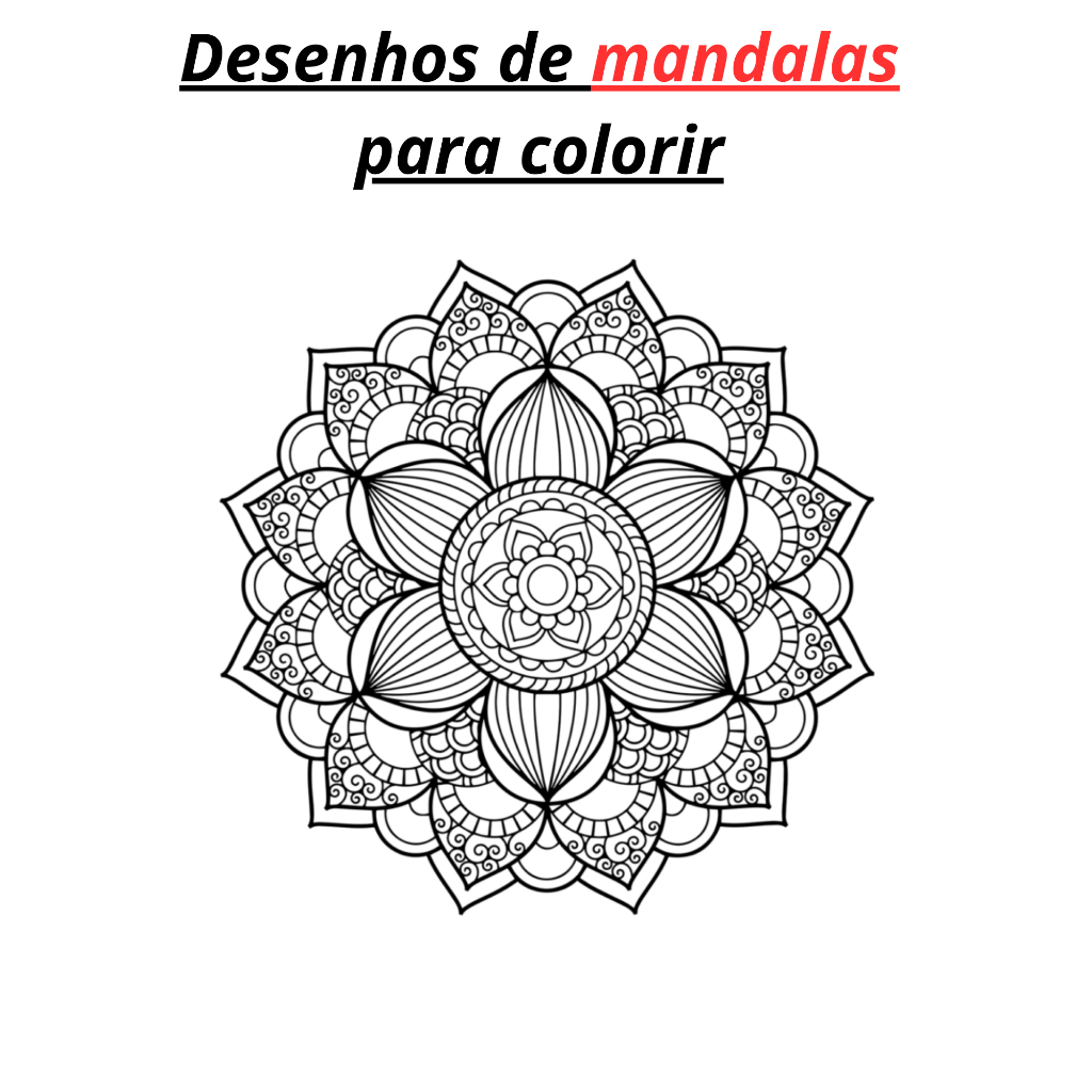 MANDALAS LINDAS para colorir - Folhas soltas 75g