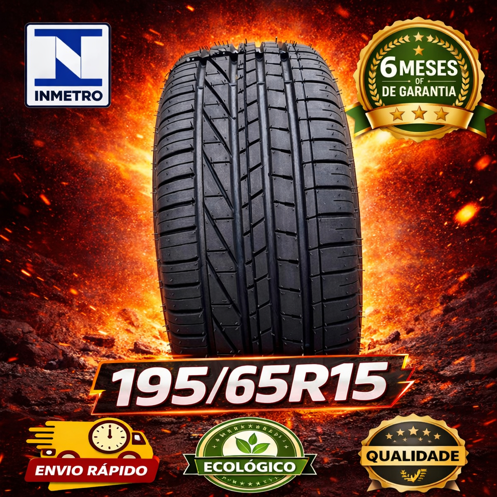 Pneu 195/65 R15 Remold Linha Premium Ecológica, Alta Durabilidade e Melhor Custo-Benefício