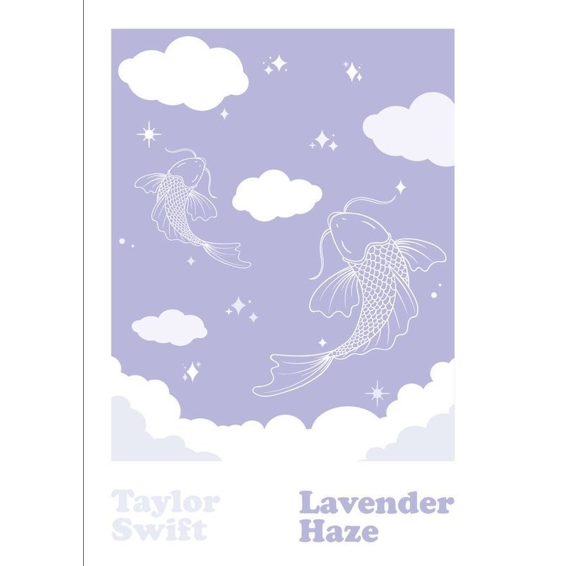 Quadros Decorativos Fan Art Taylor Swift Lavender Haze Decor (1 peça)