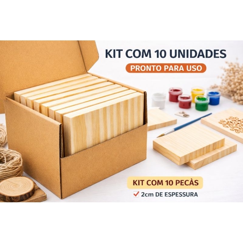 Detalhes do KIT 10 TÁBUAS PINUS 8x10 | 12x10 | 15x10cm 2cm ESPESSURA | ACABAMENTO LIXADO