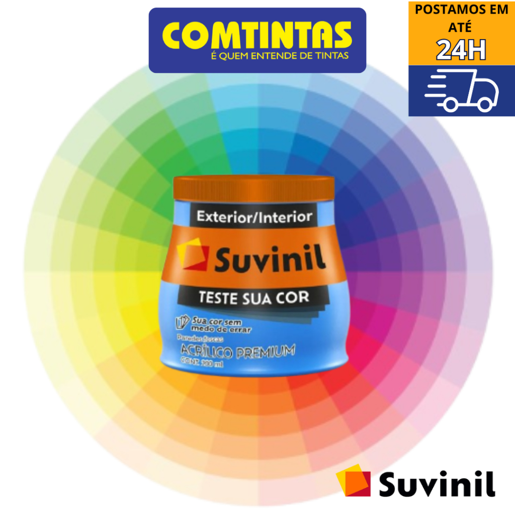 Teste de Cor Tintas Para Parede 200ml Fosca Suvinil Artesanato