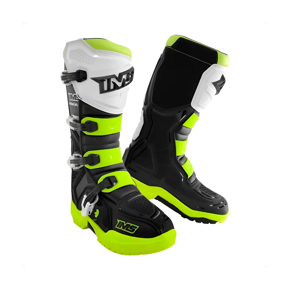 Bota IMS Robust Injetada Preto Fluor e Branco