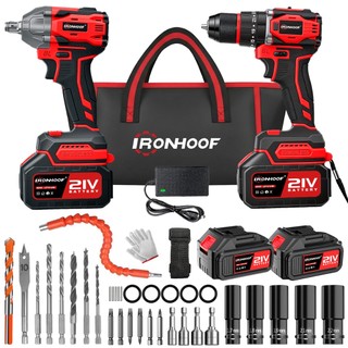 Kit Parafusadeira De Impacto E Chave De Impacto Brushless