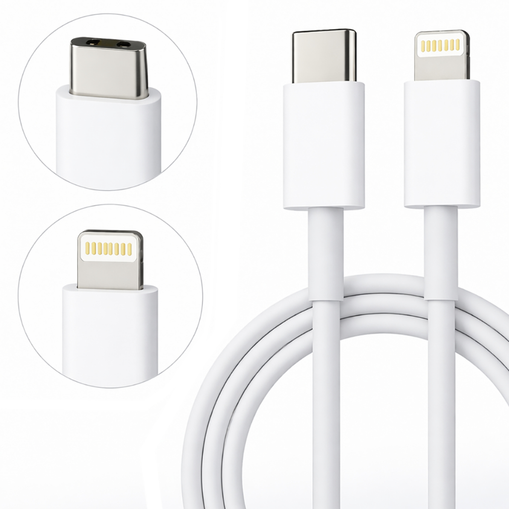 Cabo USB-C iPhone Lightning Carregador 1 Metro Dados Rápido