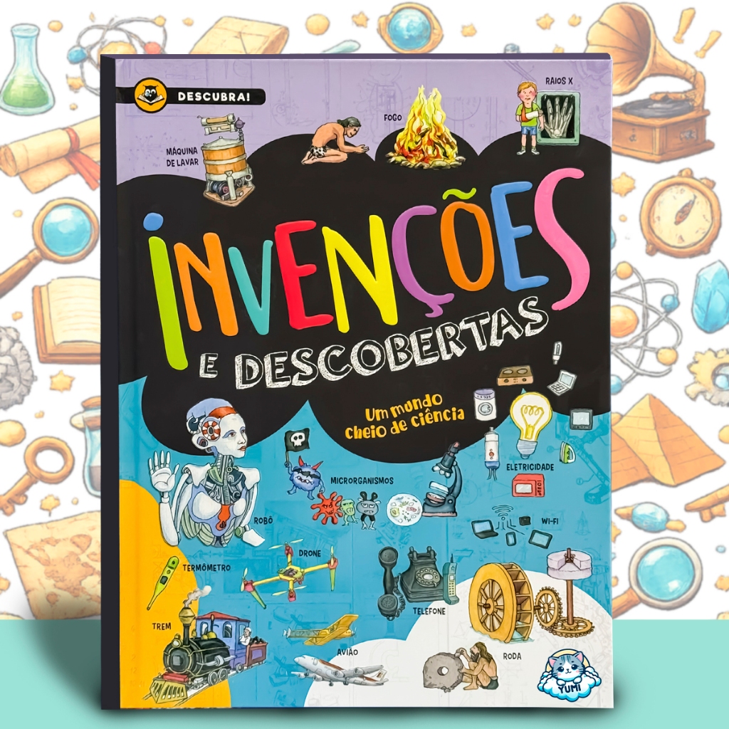 Livro Infantil Ciência Invenções e Descobertas Educativo Interativo Criança Aprender