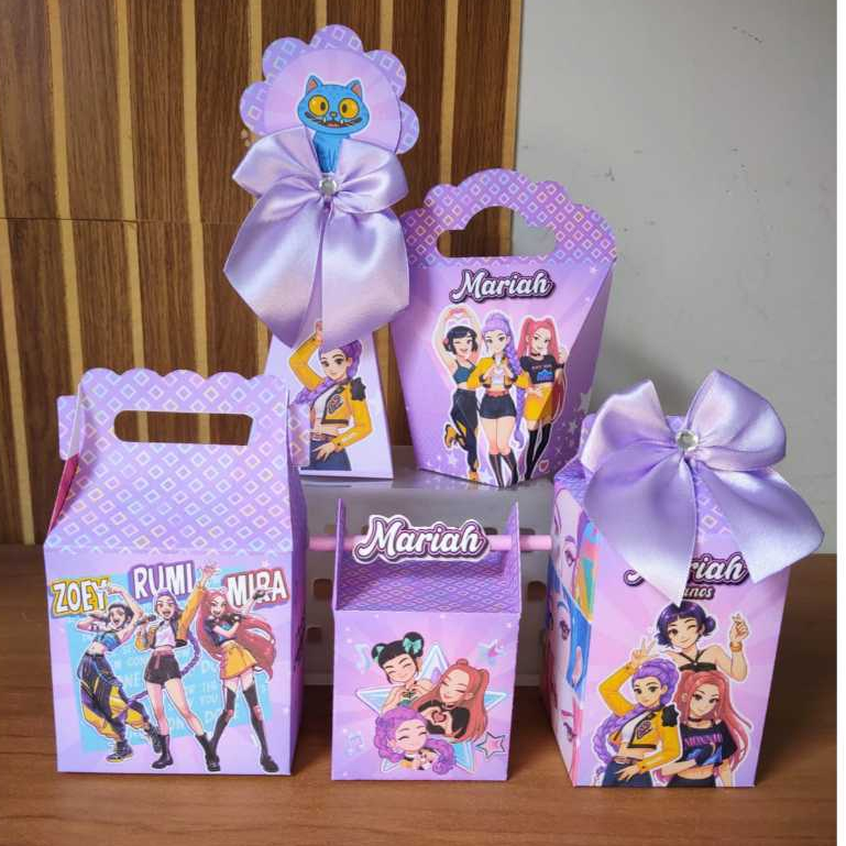 Kit Festa Guerreiras do Kpop Huntrix  Personalizados Lembrancinha Aniversário Infantil