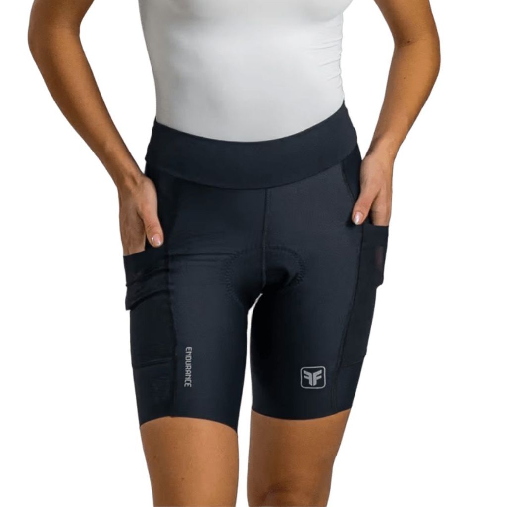 Bermuda ciclismo feminina Free Force Endurance forro Invert Air Gel c/ bolso original
