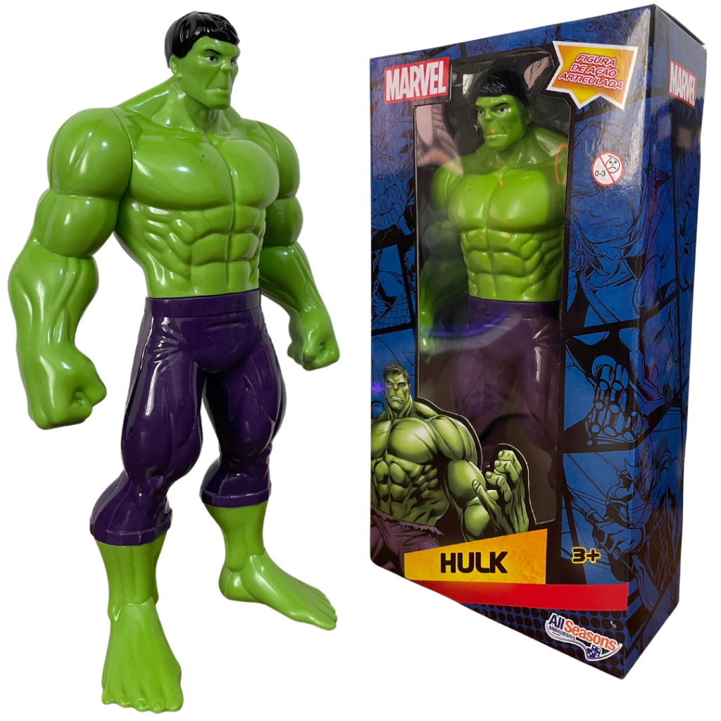 Hulk Boneco Articulado 22cm Marvel Vingadores Figura de Ação Super Herói em Oferta na Shopee