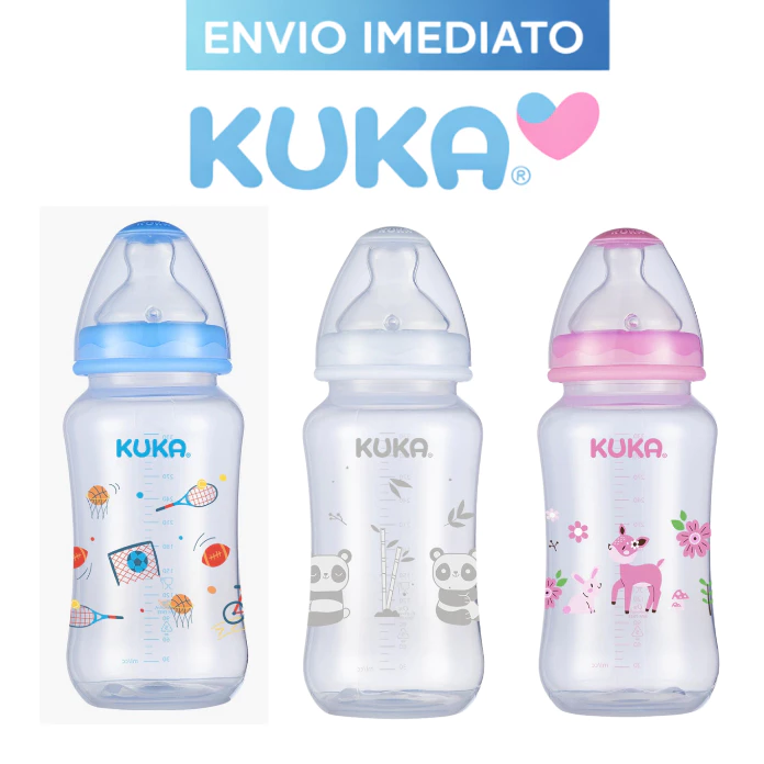 Mamadeira Big Natural 330ml com Bico Big Ortodôntico Anatômico N°2 M – Kuka