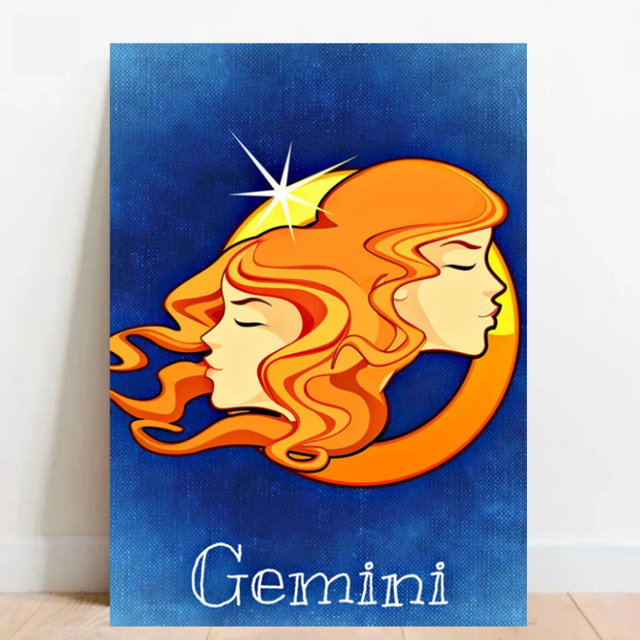 Quadro Placas Decorativas Signos do Zodiaco signo de Gêmeos signos Esotérico Astrologia 06