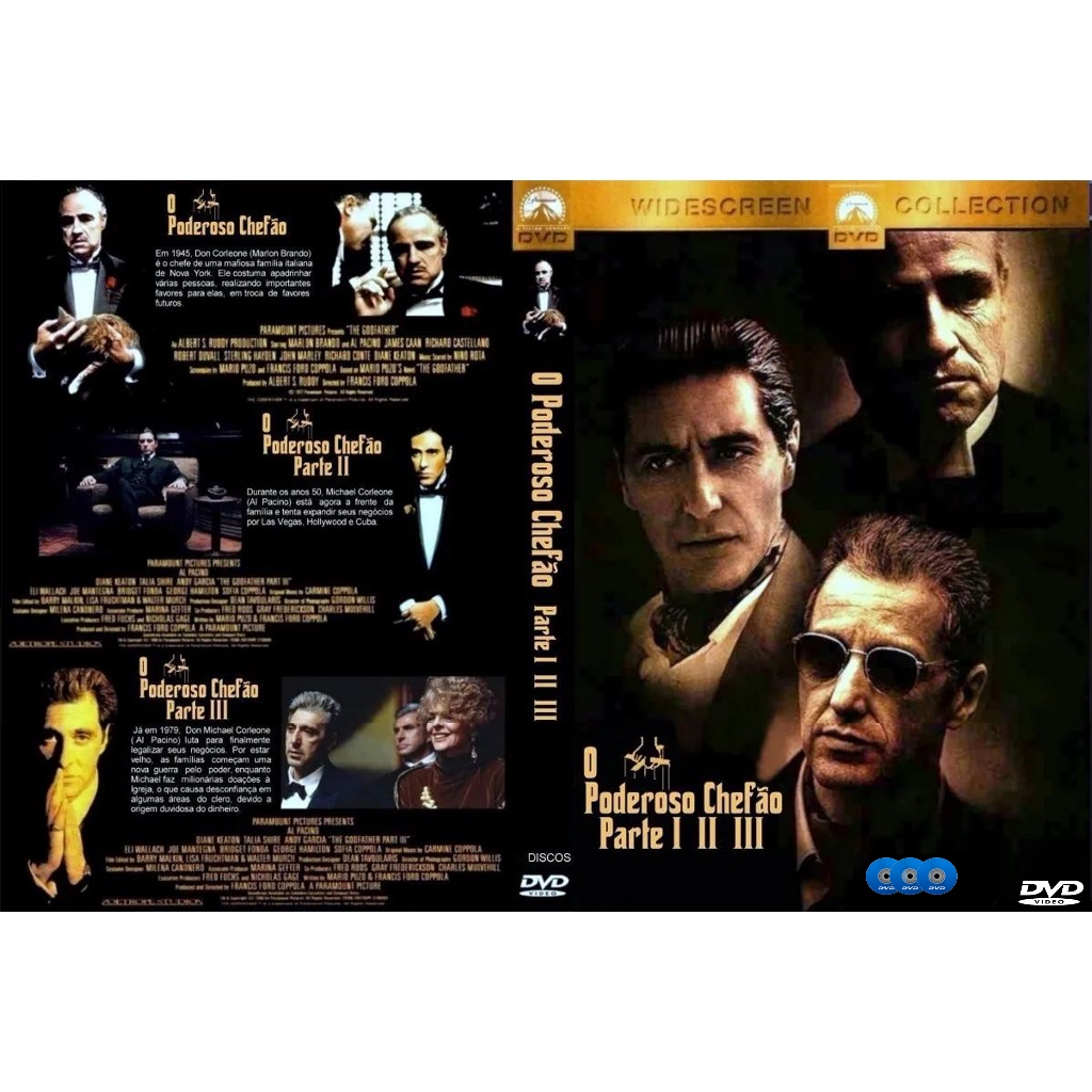 Box Trilogia O Poderoso Chefão The Coppola Restoration DUBLADO LEGENDAO AUTORADO FÃ MADE O Poderoso Chefão Parte I - The