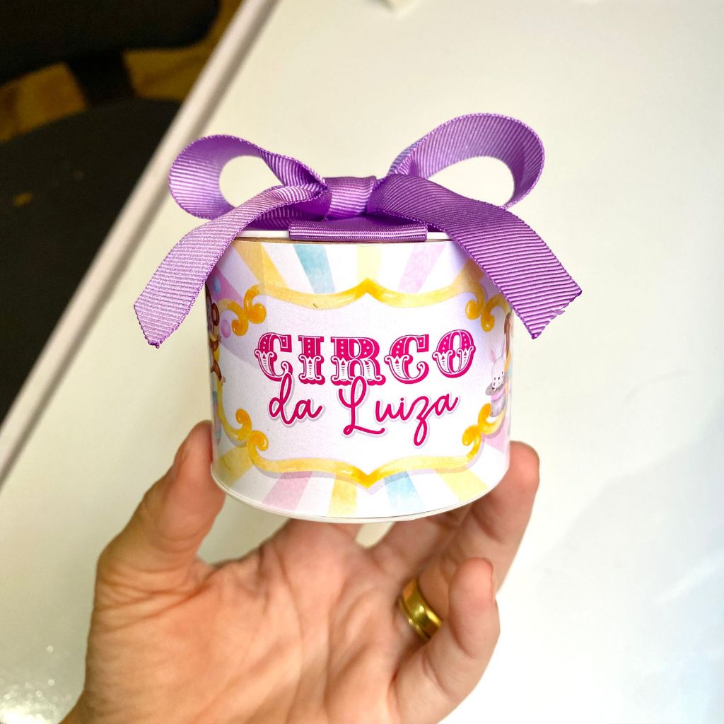 Kit Tubolata Personalizada - Circo Menina - Lembrancinhas para aniversário, cha de bebe, mesversario