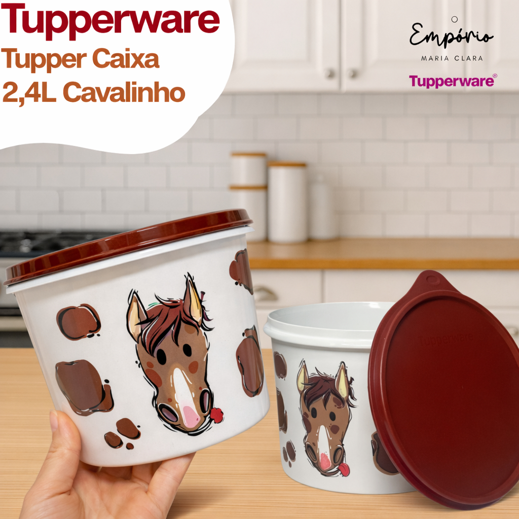 Tupperware Tupper Caixa Cavalinho 2,4L Fazendinha