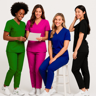 Conjunto Pijama Cirúrgico Scrub Feminino em Oferta na Shopee