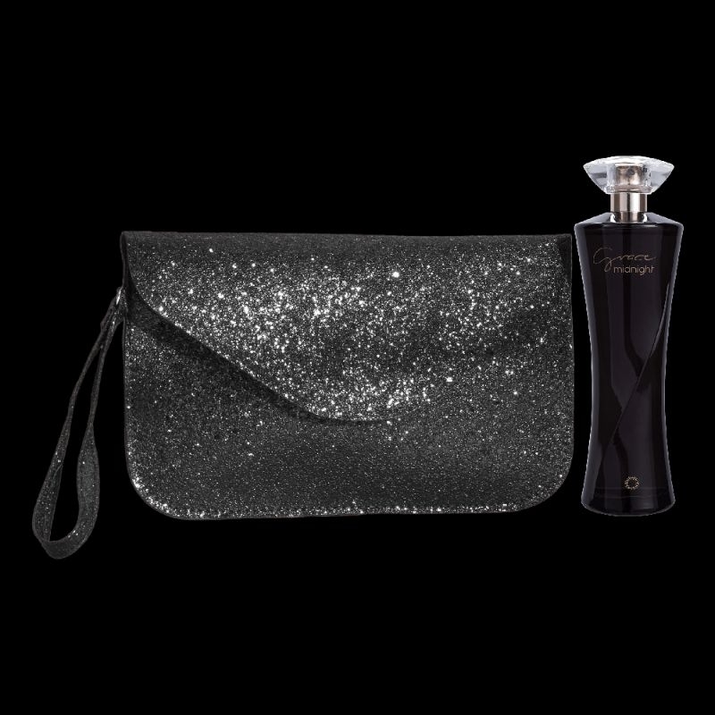 Presente dia das mães kit Bolsa linda e elegante + Perfume Grace Midnight 100ml