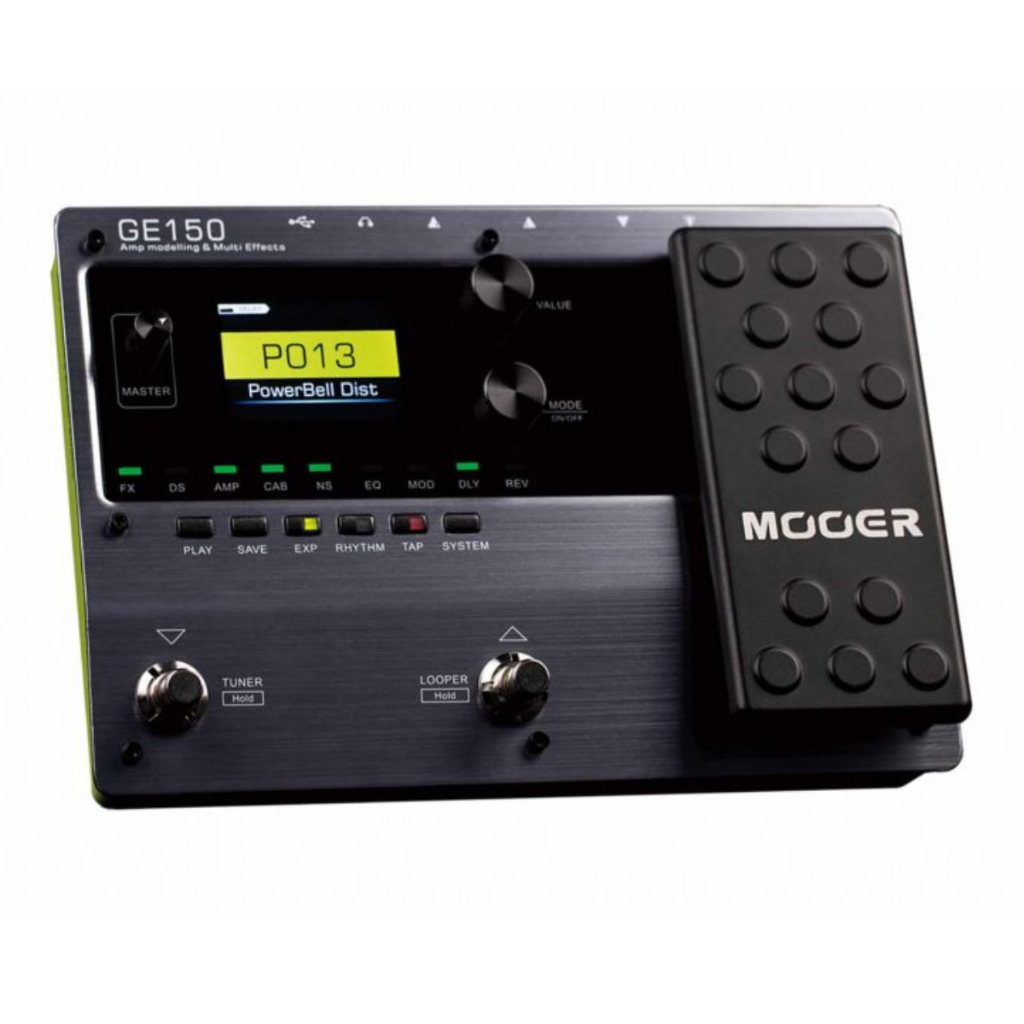 Pedaleira Multiefeitos Mooer GE150 151 Efeitos 55 Modelagens 40 Ritmos De Bateria 200 Presets