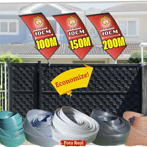 Protetor, Isolamento, Fechamento de Portão COMBO 100,150,200 METROS (10 cm de altura) Varias Cores - Rende de 10 a 20m²