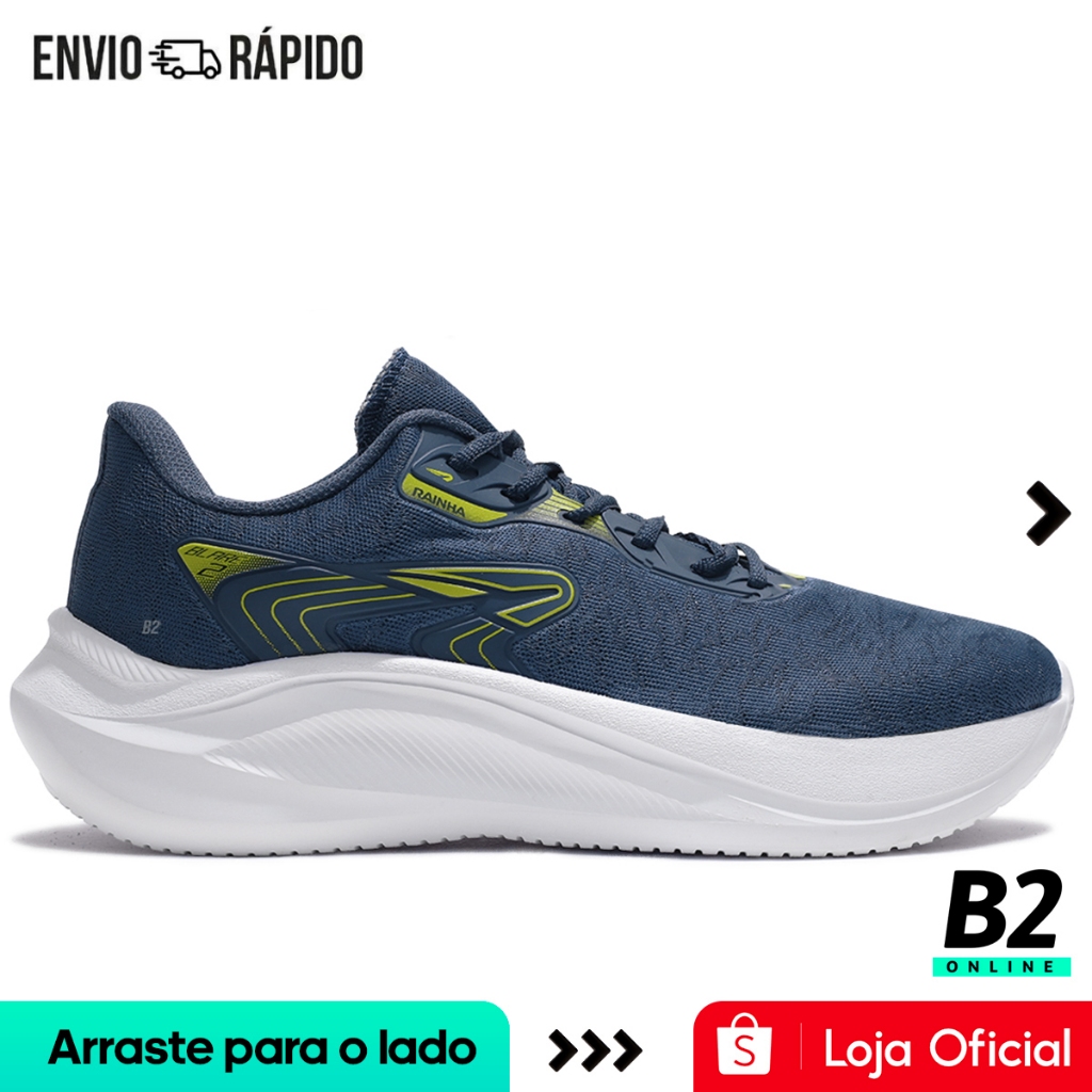 Tênis Rainha Blare II Masculino Azul/Verde Original com Nota Fiscal e Garantia