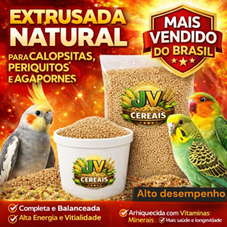 Extrusada Natural Miúda para Calopsita, Agapórnis e Periquito em Oferta na Shopee