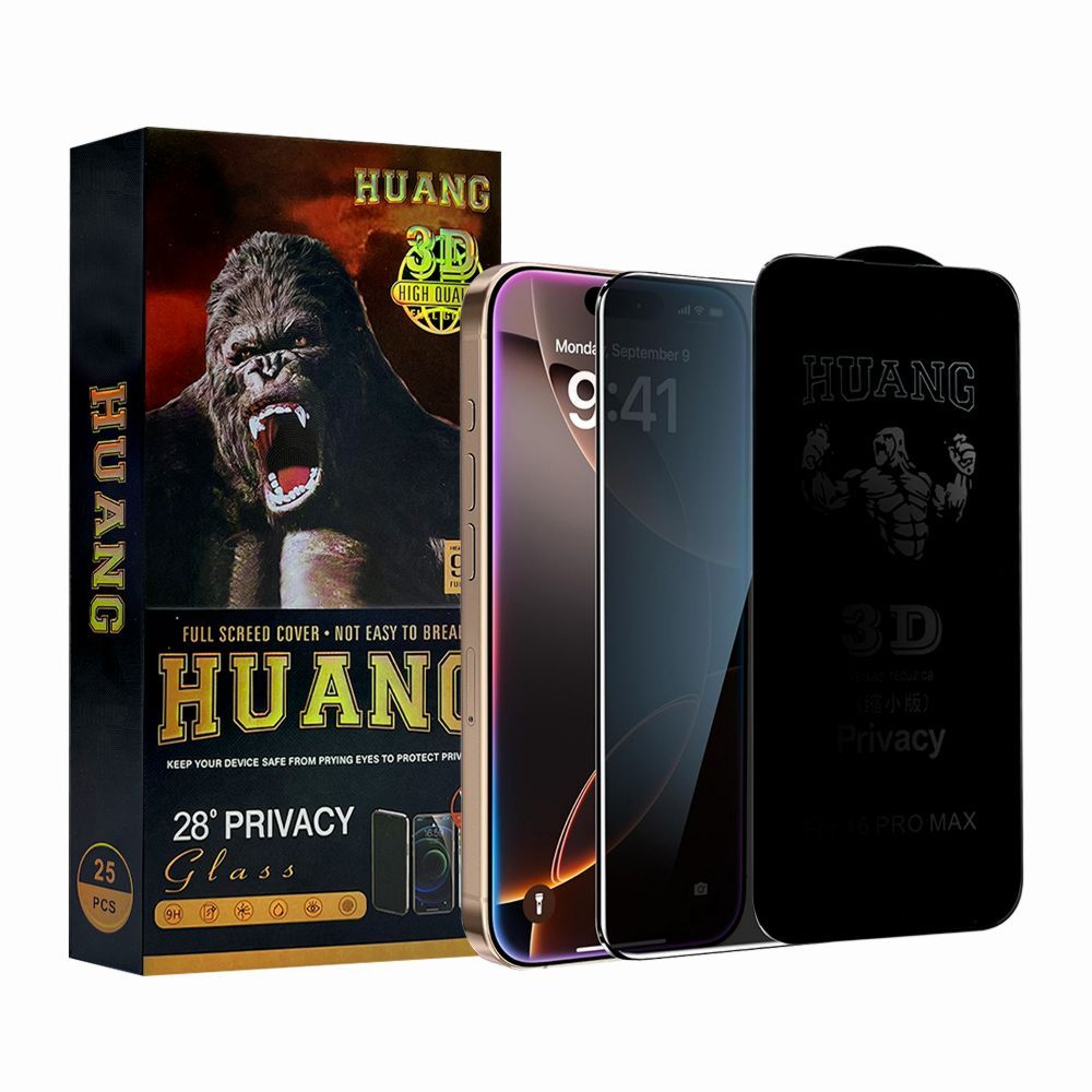 Película Cerâmica Privacidade 9H 1/2/3 pçs para iPhone 15 ao 17