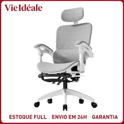 Cadeira Gamer Ergonômica Premium: Apoio Cabeça 3D + Lombar 2D Ajustável, Malha Respirá vel, 140kg