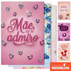 Painel Retangular Decorativo Dia das Mães Vertical Lateral de Festa Sublimado Em Tecido 1,50x2,20m