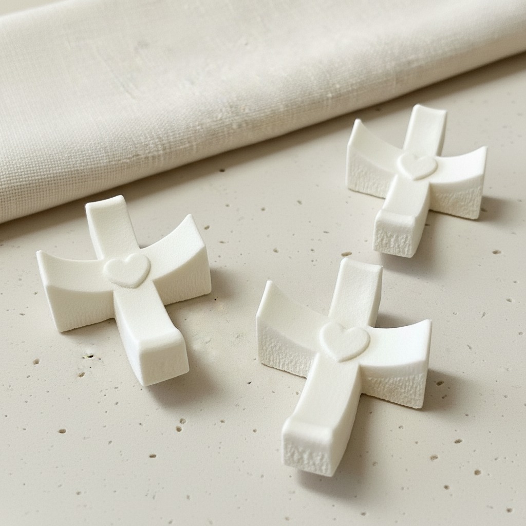 Kit 3 Cruz Anti Estresse Sensorial Ansiedade Cruz de Mão Relaxamento Fidget Religioso Impressão 3D