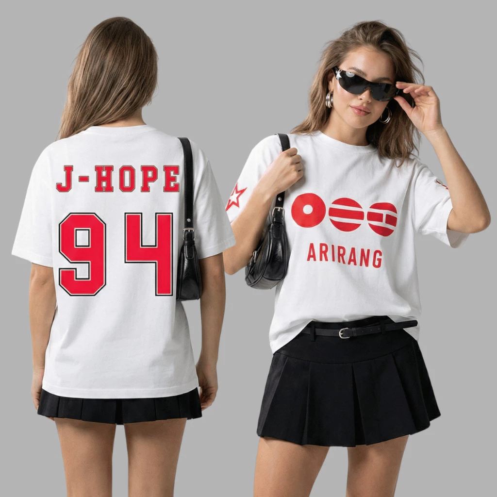 Camiseta Feminina Manga Curta Bts Arirang Tour 2026 K-pop Camisa 100% Algodão Premium grupo Coreano em Oferta na Shopee