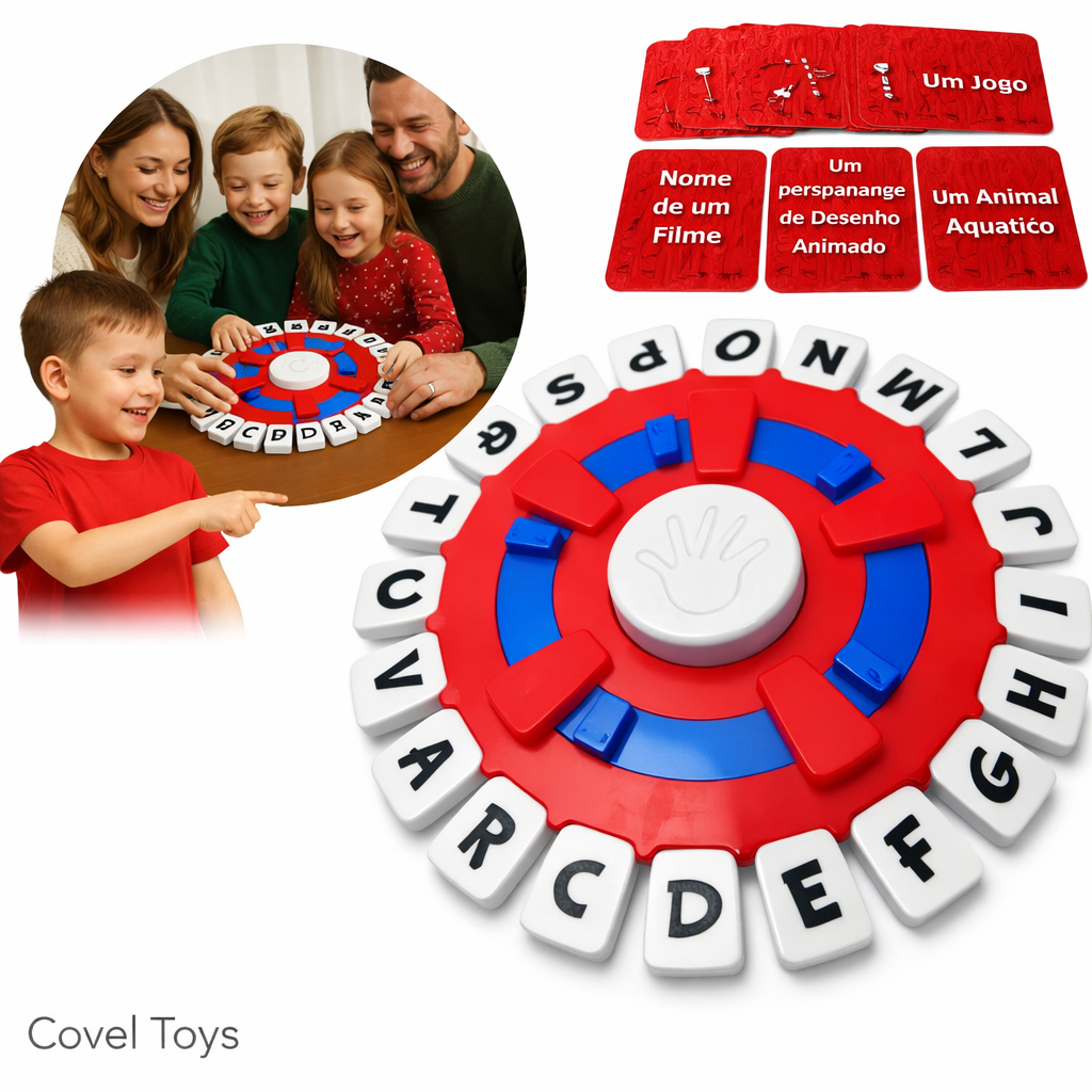 Jogo Tapple Stop Trava Letras Com Temporizador Português Jogo De Tabuleiro Infantil Família Palavras