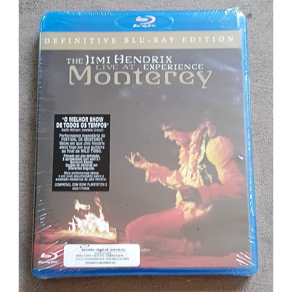Blu Ray Jimi Hendrix Live Monterey 2008 At Experience Lacrado Promo com Stick