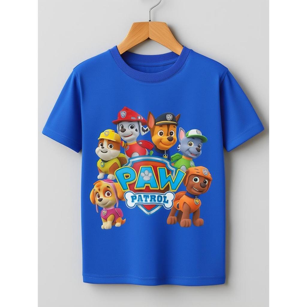Camiseta Infantil Patrulha Canina 100% Algodão Chaise Básica Do Desenho Manga Curta em Oferta na Shopee