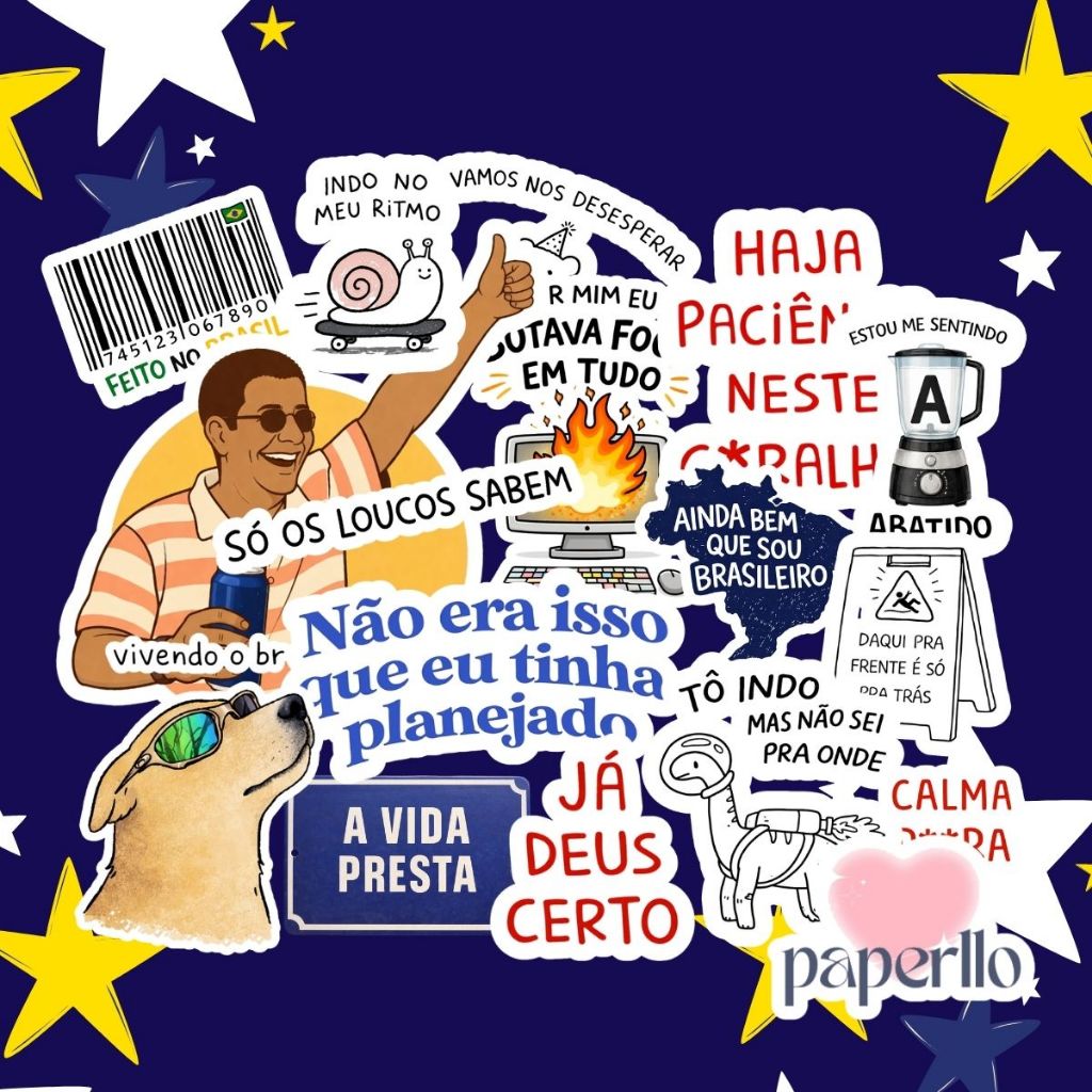 17 Adesivos Delírio Tropical À prova d'água Para Colagem e Personalização Garrafas Scrapbook Kindle Capinhas