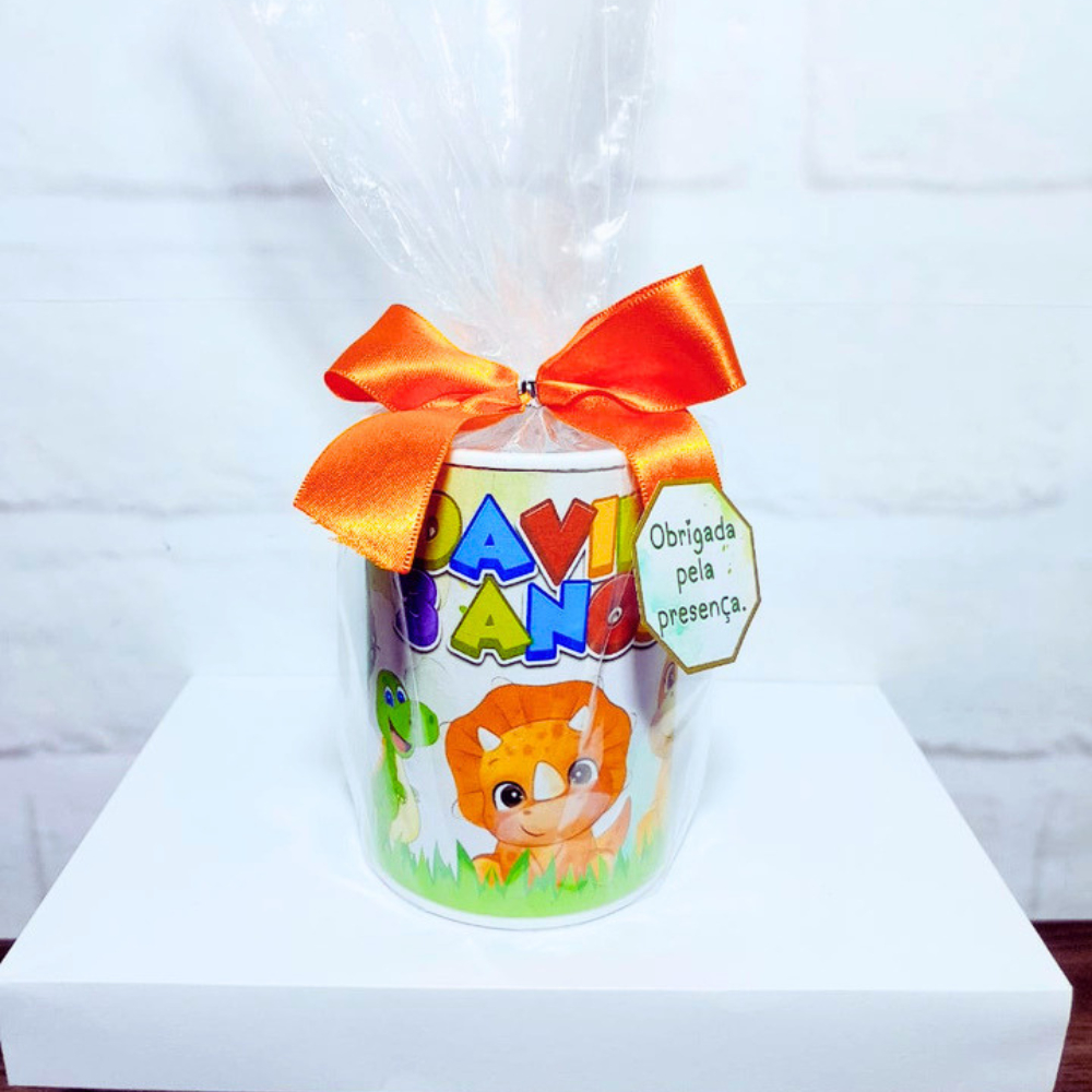 Cofrinhos Personalizado Dino Baby / Lembrancinha de Festa /Aniversário Dinossauro Baby