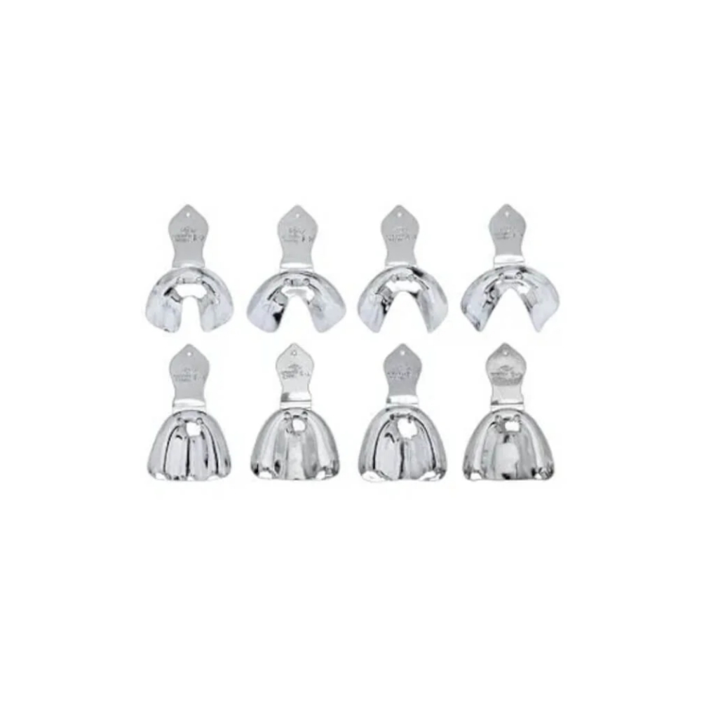 Kit c/8 Moldeiras Adulto Lisas Rasas Alumínio Tecnodent em Oferta na Shopee