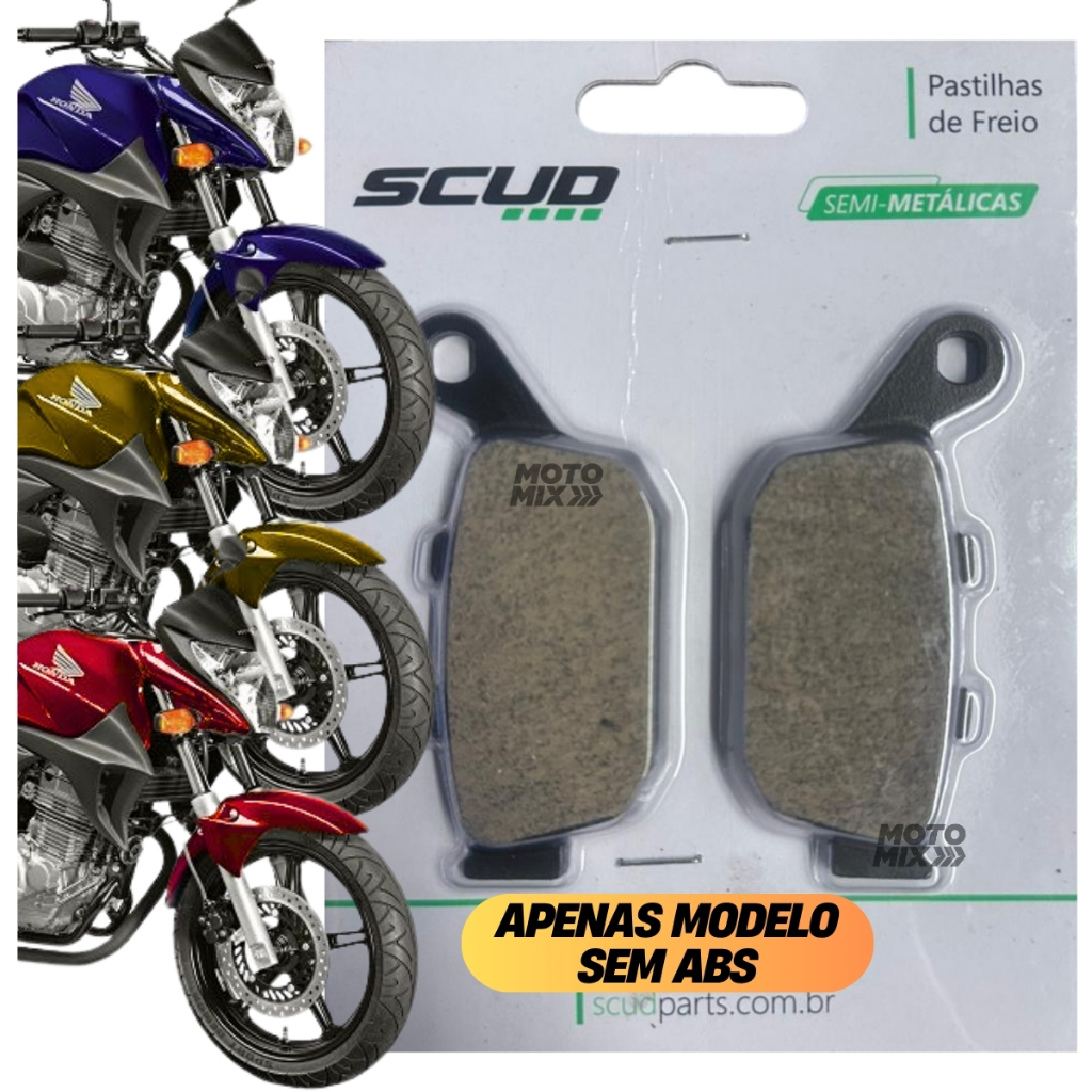 Pastilha Freio Cb 300 Sem Abs / Cb300 / Xf650 / Fz6r 600 Traseiro