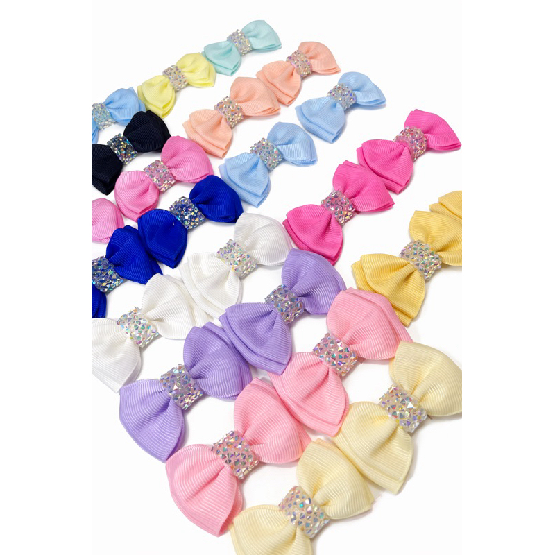 laços infantil,/kit 15 pares laços bebê /laço com strass/laços no bico de pato/acessórios infantil/laços delicados — imagem 2 de 2