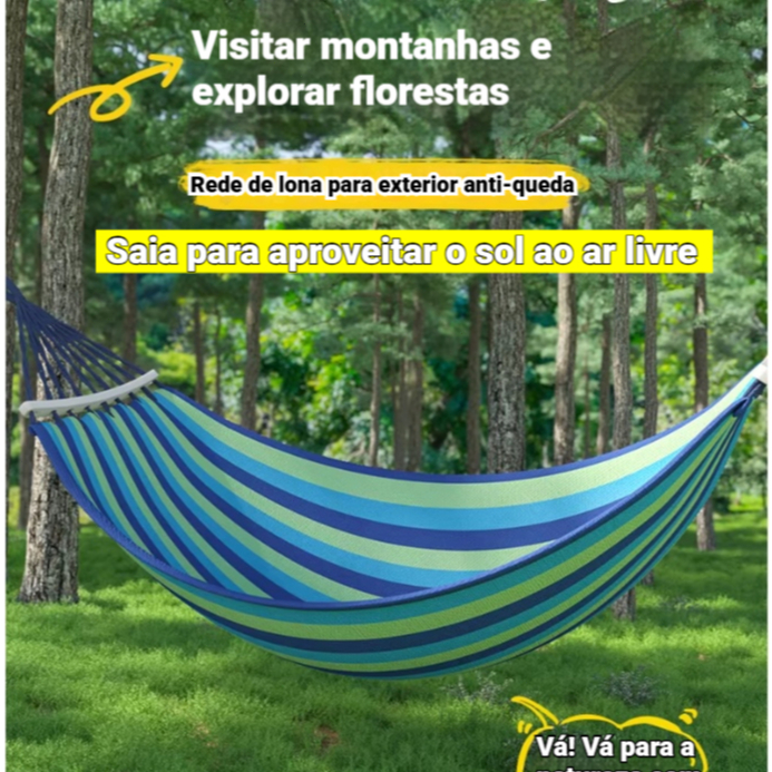 Rede de Descanso Dupla Face 2 Lugares | Suporte até 150kg | Inclui Mosquiteiro e Cordas Frete Grátis em Oferta na Shopee