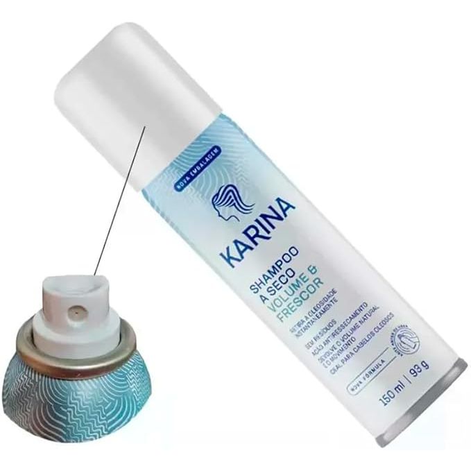 Detalhes do Shampoo a Seco Karina Volume e Frescor 150ml