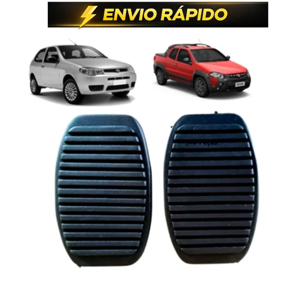 Kit Capa Pedal Freio Embreagem Fiat Palio Strada Siena Uno Tipo Doblo Idea