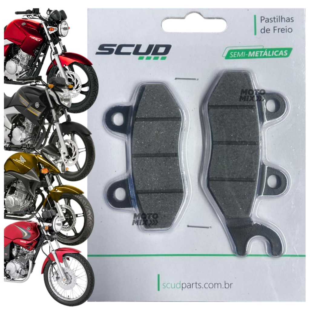 Pastilha Freio Dianteiro Fazer 250 2006 A 14 CBX 250 2001a 2008 CB 300R 2009 a 15 Sem abs SCUD