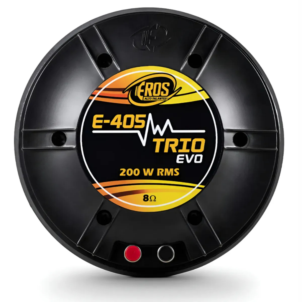 Alto Falante Driver Eros E-405 Trio Evo 200w Rms 8 Ohms Altíssima Sensibilidade Potência Robusta Alumínio