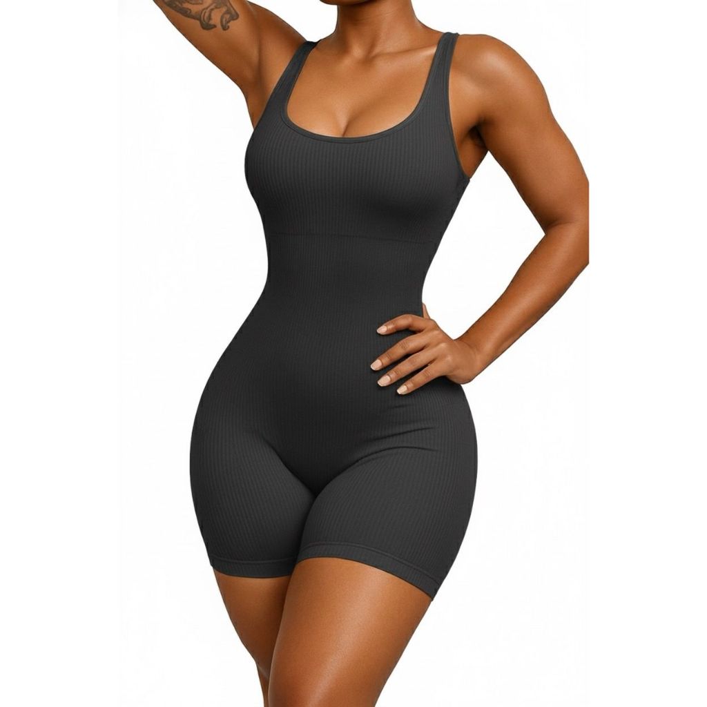 Macaquinho Fitness Canelado Macacão Academia Premium Sem Costura Zero Transparencia em Oferta na Shopee