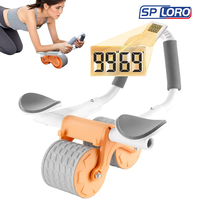 Roda de Exercício Abdominal Temporizador e Suporte para Cotovelo De Fortalecimento Profissional JFL