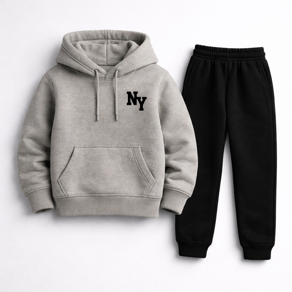 Kit Conjunto Moletom Masculino Estampado Casaco Masculino  Blusa de Frio Flanelada Conjunto Infantil