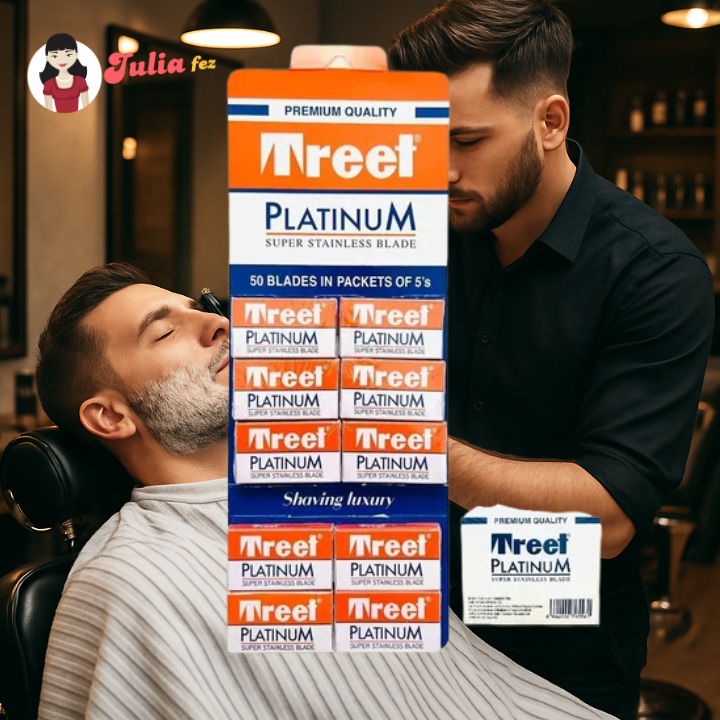 Lâminas de Barbear Treet Platinum - Cartela com 50 Unidades Super Stainless Steel