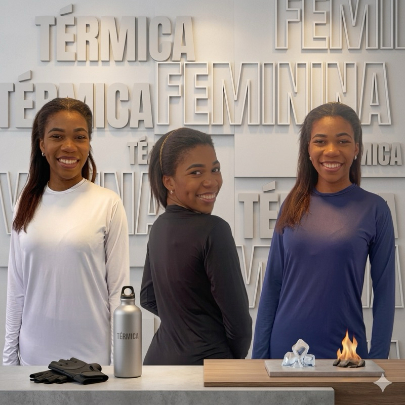 CAMISA TÉRMICA FEMININA PROTEÇÃO SOLAR UV 50+