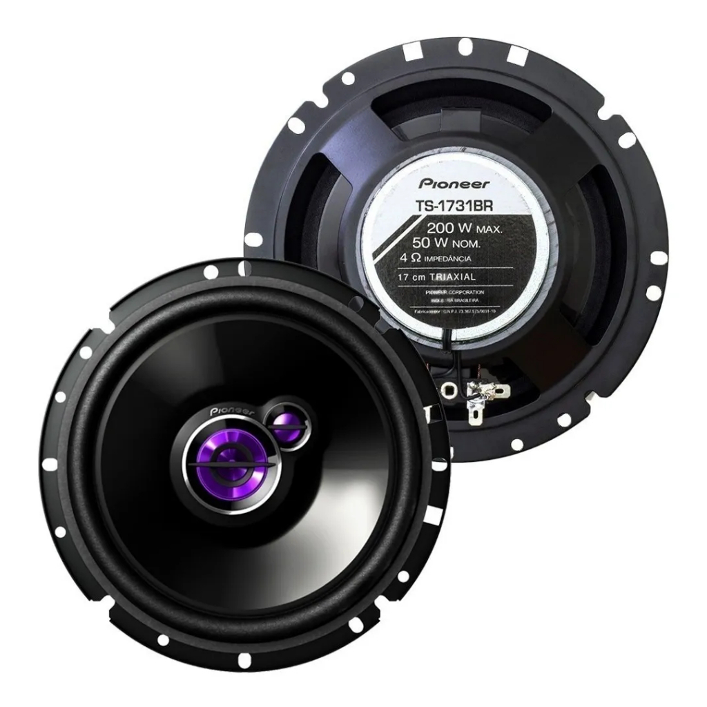 Par Alto Falante Triaxial Pioneer 6 Polegadas Ts-1760br 100w Rms 4Ohms