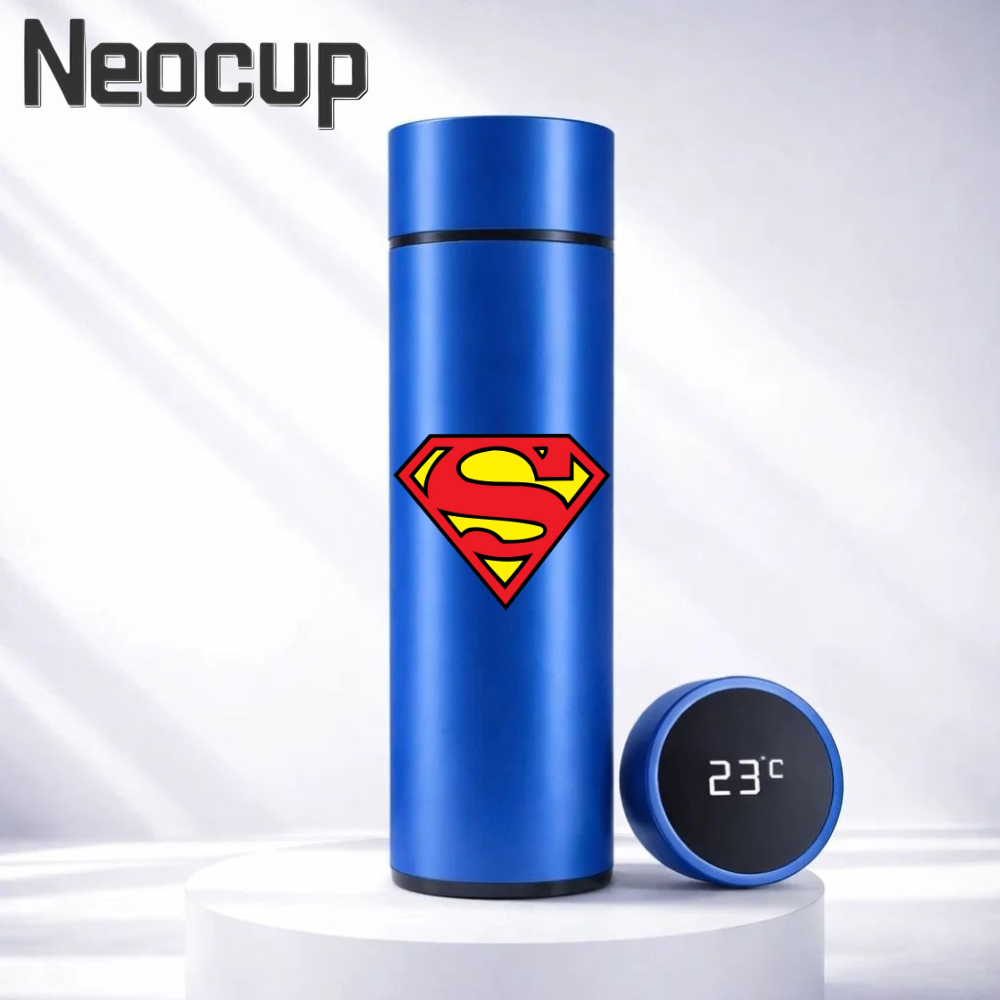 Garrafa Térmica Aço Inoxidável 304 Fresh DC Super Man com Termômetro Digital 500ml