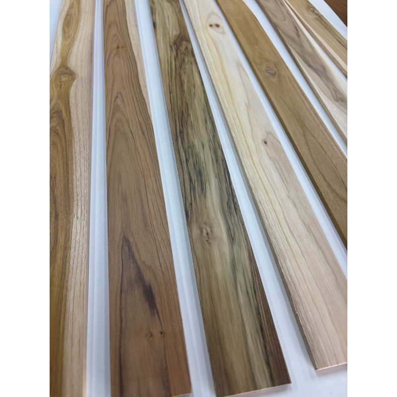 Vareta de madeira Teca 50x4x6mm kit com 6 peças