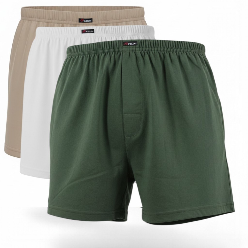 kit 3 cueca samba canção BÁSICO #NEZUNI# 100% algodão, pijama masculino antialérgico clássico, cores sortidas .